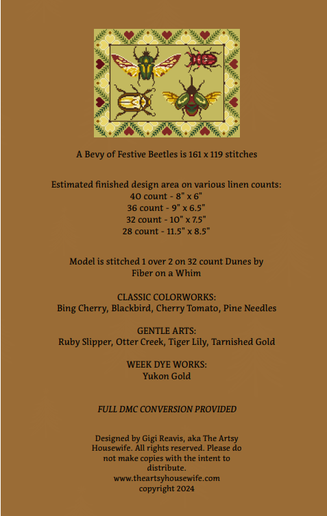 A Bevy of Festive Beetles (PDF CHART)