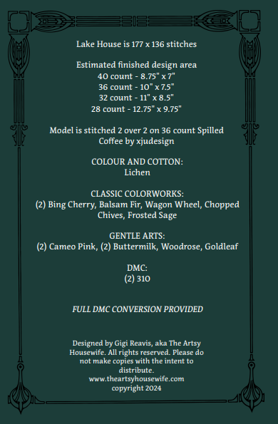 Lake House (PDF CHART)