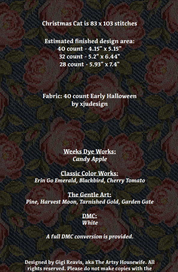 Christmas Cat (PDF CHART)