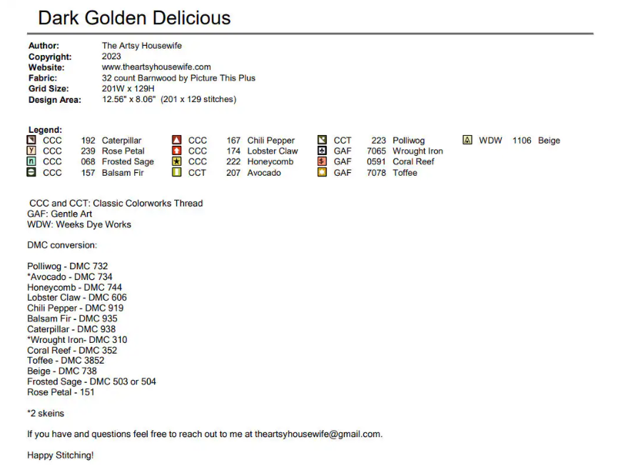 Dark Golden Delicious
