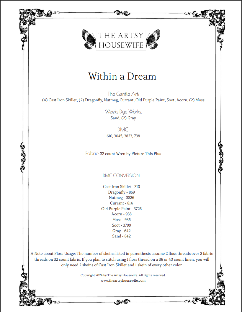 Within A Dream (PDF CHART)
